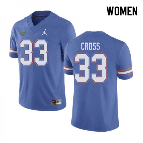 Jordan Brand Women #33 Daniel Cross Florida Gators College Football Jersey Blue